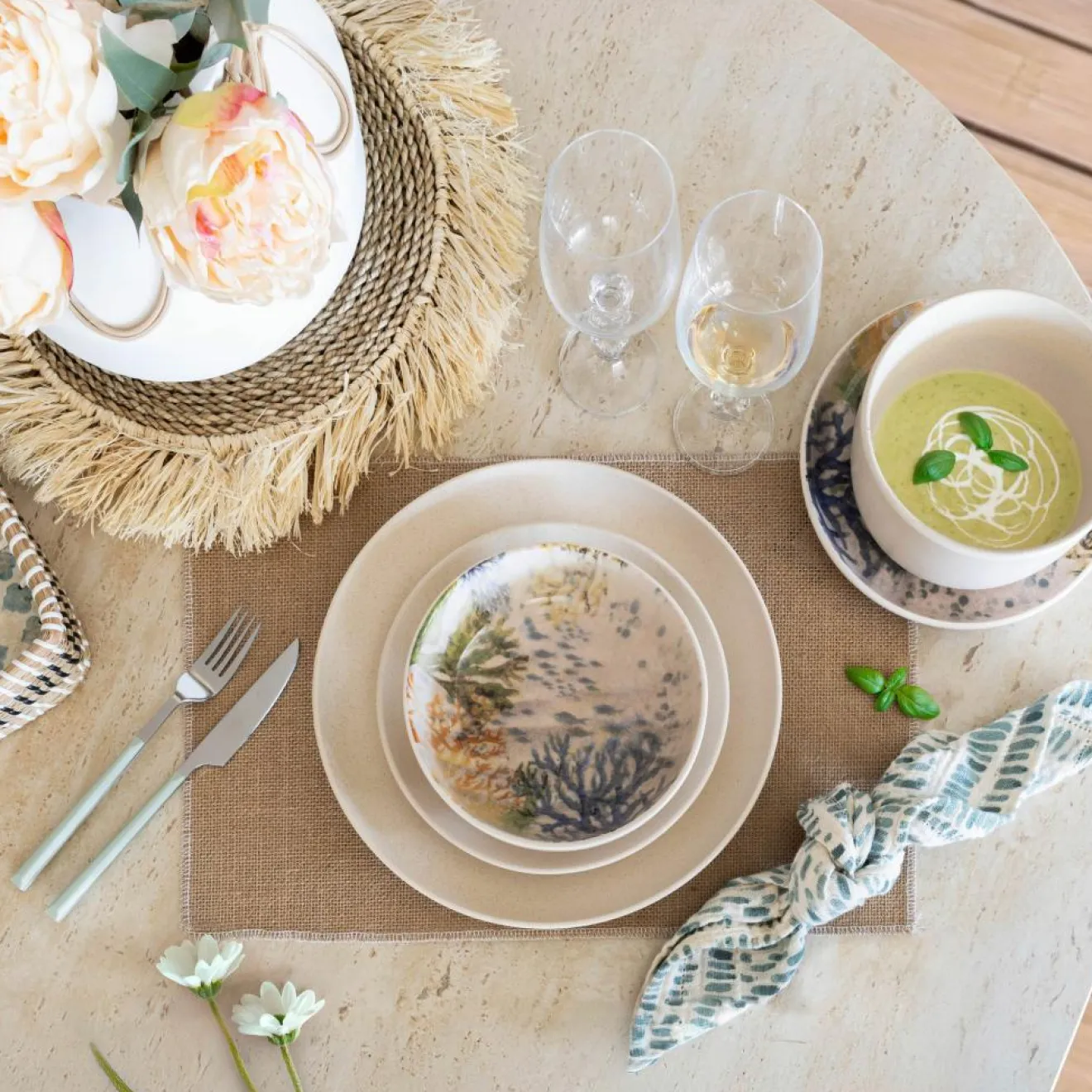 Novastyl 6 Coupelles Corfou600Ml En Grès Bleu