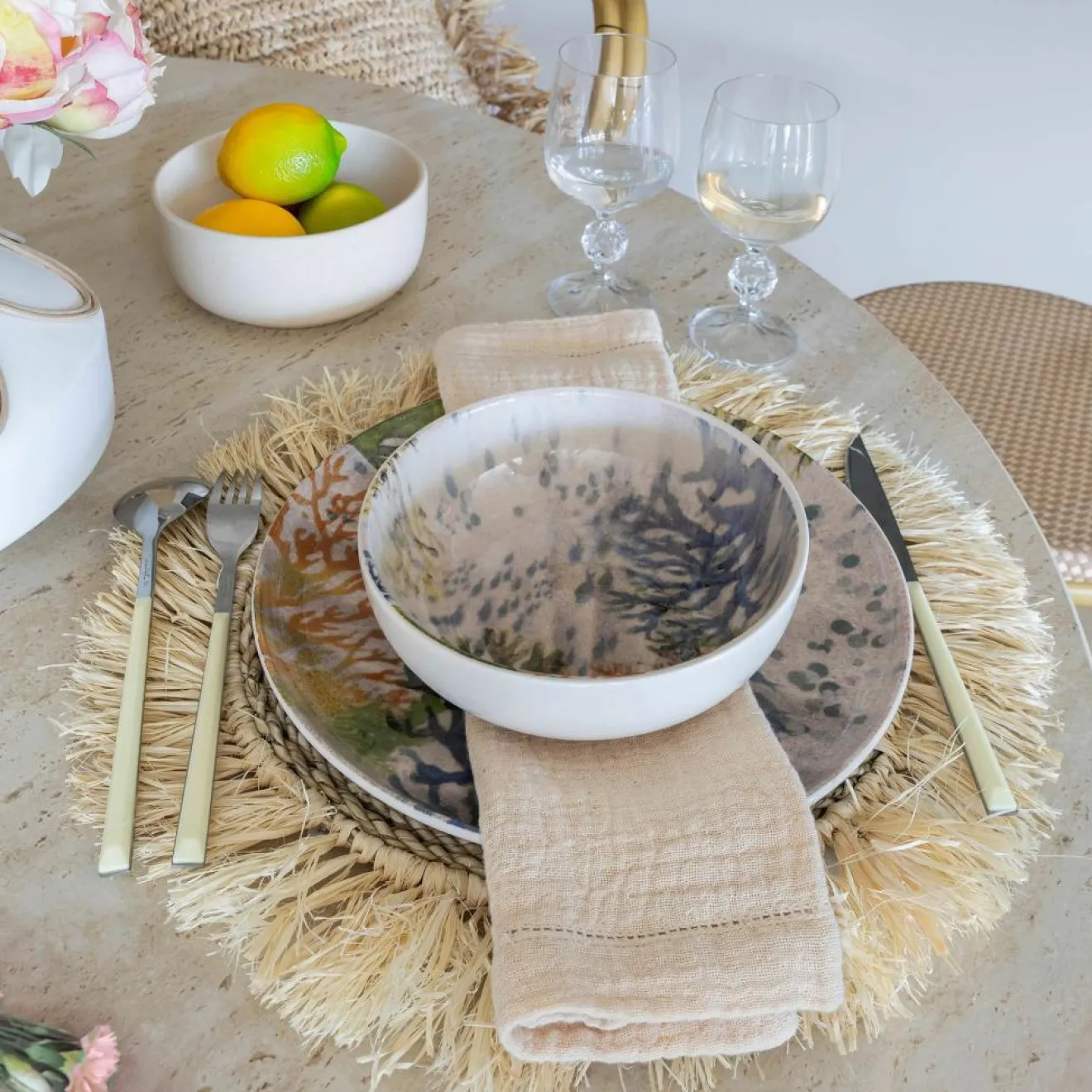 Novastyl 6 Coupelles Corfou600Ml En Grès Bleu