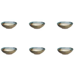 Bjorn 6 Coupelles en Grès Island kaki/bleu - 15 cl