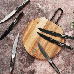 Bjorn 6 Couteaux à steak Larus gris métal - 6 pièces