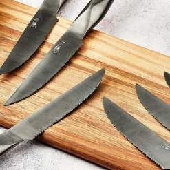 Bjorn 6 Couteaux à steak Larus gris métal - 6 pièces