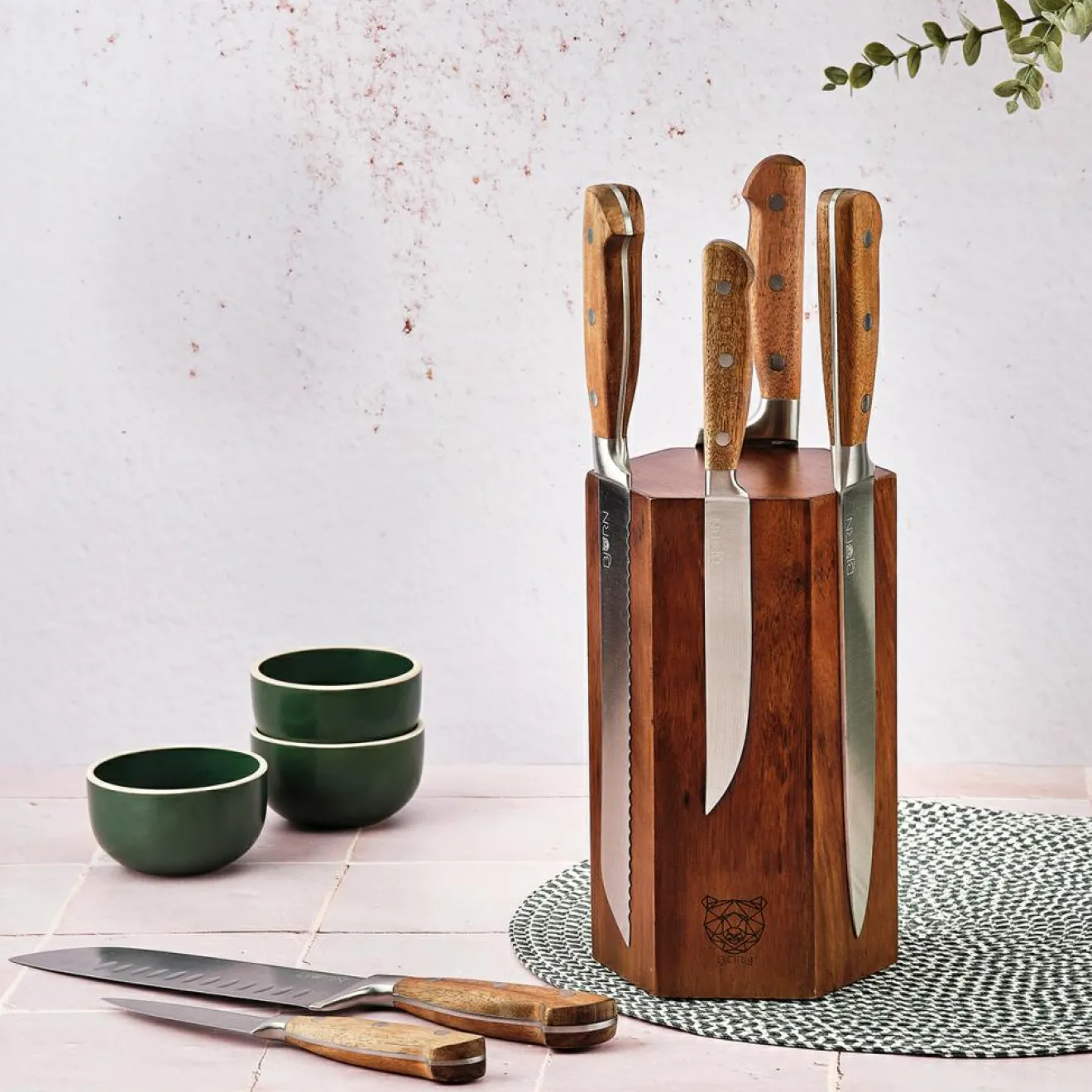 Bjorn 6 Couteaux de cuisine Jakob inox bois