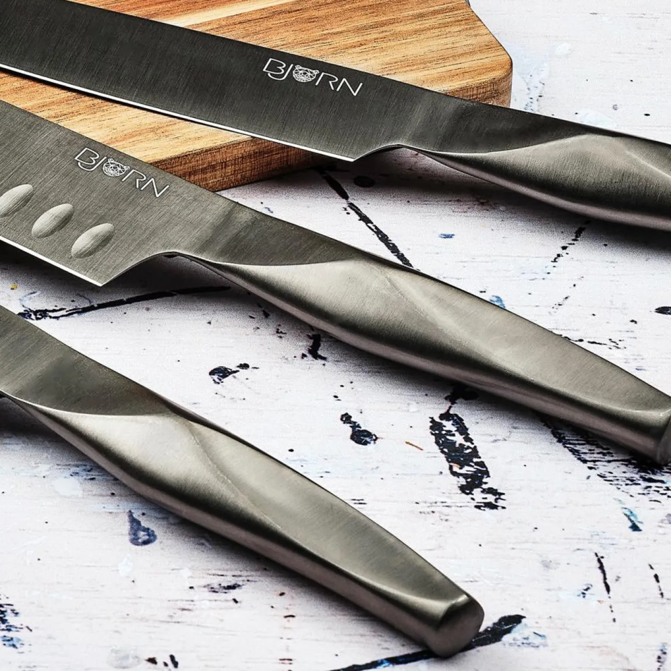 Bjorn 6 Couteaux de cuisine Larus - 6 pièces gris métal