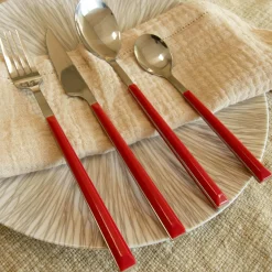 Menastyl 6 Couteaux de table Colorama magenta - 23.5 cm