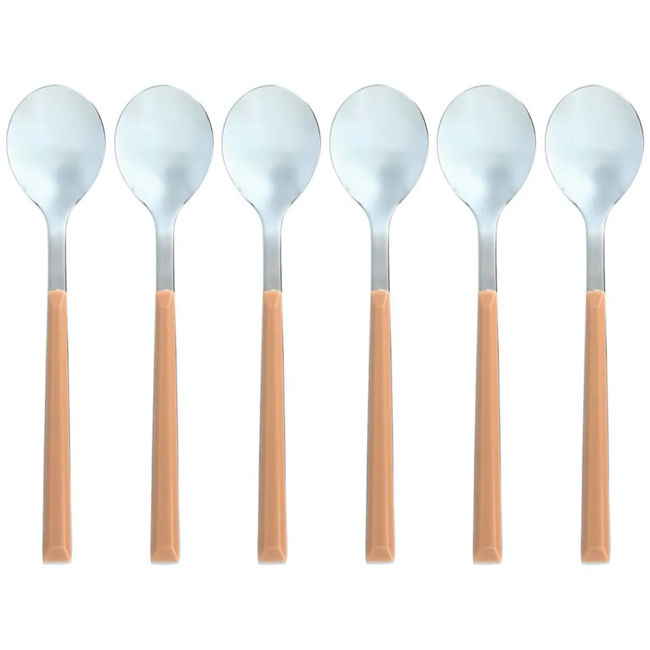 Menastyl 6 Cuillère à café Colorama noisette - 16.5 cm