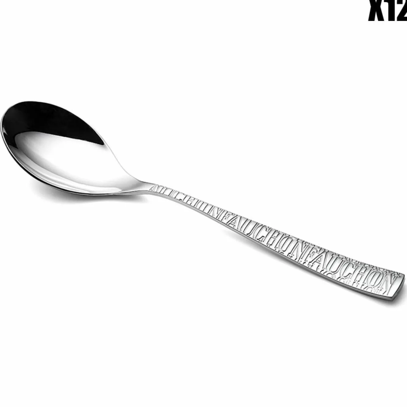 Sale Fauchon 12 Cuillère à entremets Signature argentées - 18.5 cm