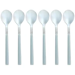 Menastyl 6 Cuillères à café Colorama grises - 16.5 cm