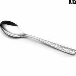 Fauchon 12 Cuillères à moka Signature argentées - 11.5 cm