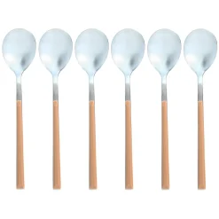 Menastyl 6 Cuillères de table Colorama noisette - 21.5 cm