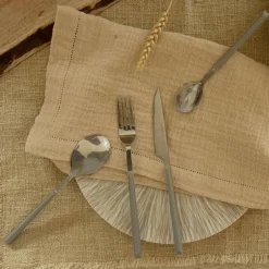 New Menastyl 6 Cuillères de table Colorama grises - 21.5 cm