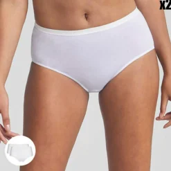 Femme Playtex 2 Culottes en Coton Bio blanches