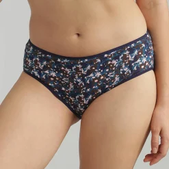 Hot Playtex 2 Culottes Essential Cotton imprimé floral beige/bleu