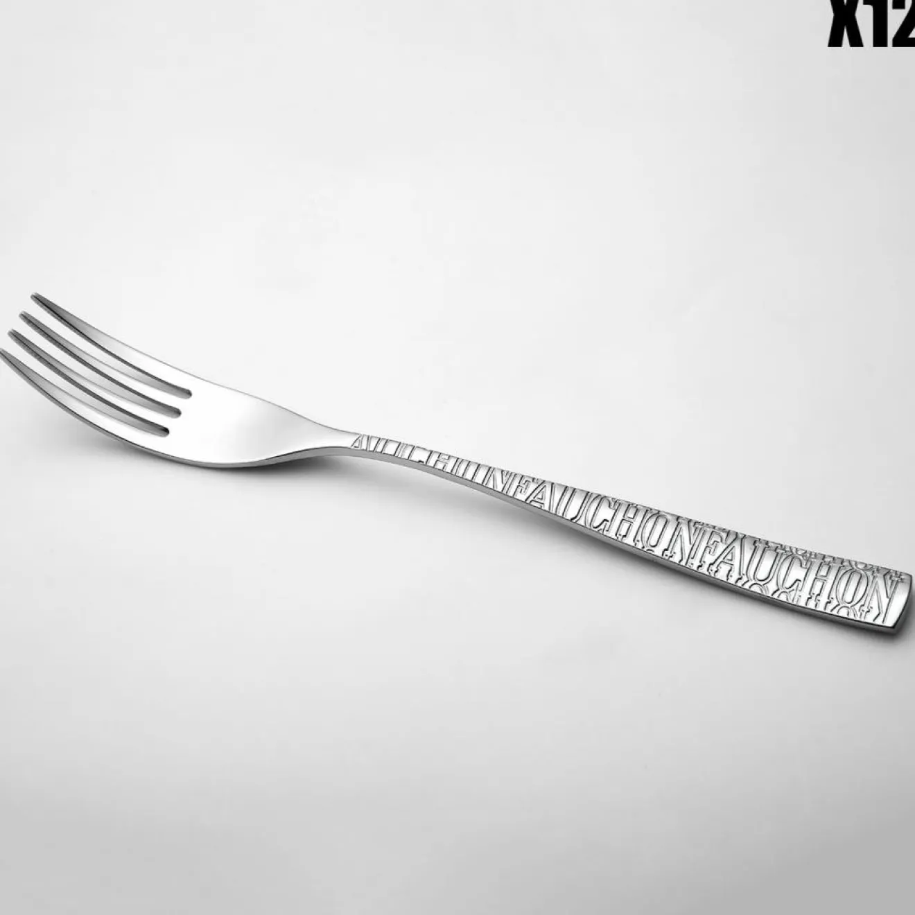Fauchon 12 Fourchettes à entremets Signature argentées - 18.6 cm