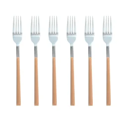 Clearance Menastyl 6 Fourchettes de table Colorama noisette - 21 cm