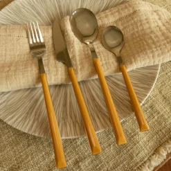Menastyl 6 Fourchettes de table Colorama safran - 21 cm