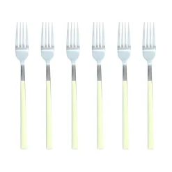 Clearance Menastyl 6 Fourchettes de table Colorama crème - 21 cm