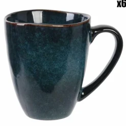 Sale Home Deco Factory 6 Mugs Au grès du temps verts - 30 cl
