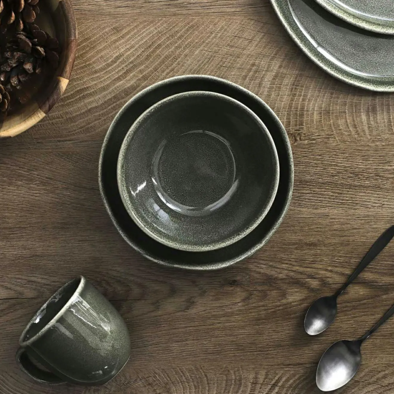 Online Home Deco Factory 4 Mugs black forest noirs - 30 cl