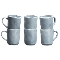 Outlet Bjorn 6 Mugs en Grès Cloud gris clair - 40 cl