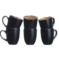 Bjorn 6 Mugs en Grès Iris beige/marron - 40 cl