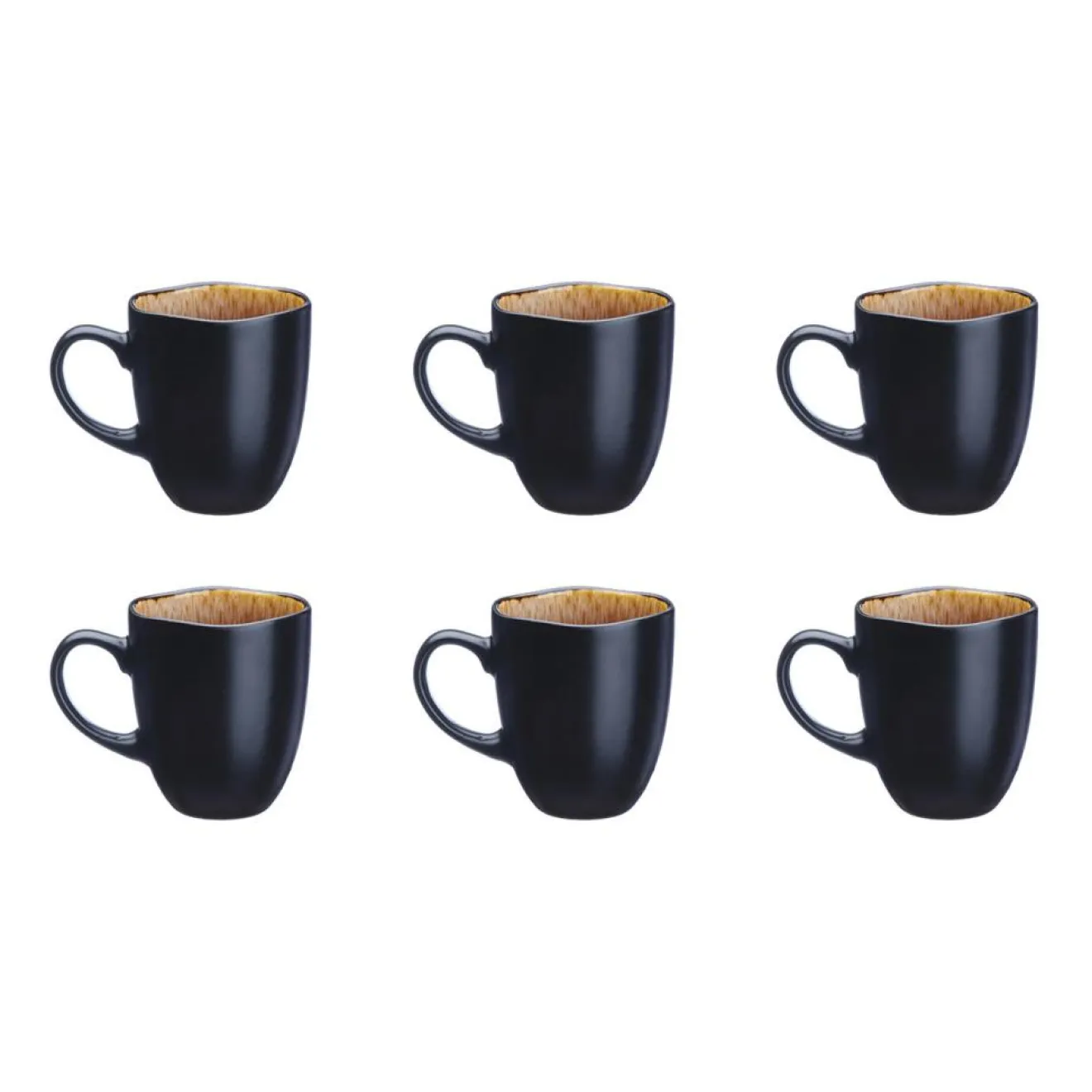 Bjorn 6 Mugs en Grès Iris beige/marron - 40 cl
