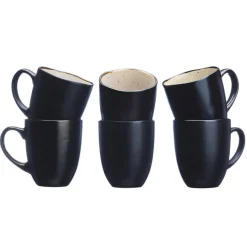 Bjorn 6 Mugs en Grès Iris blanc/ivoire - 40 cl