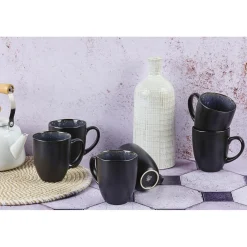 Hot Bjorn 6 Mugs en Grès Iris bleu foncé - 40 cl