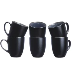 Hot Bjorn 6 Mugs en Grès Iris bleu foncé - 40 cl