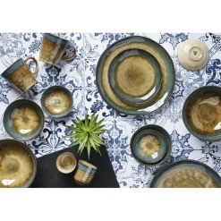 Bjorn 6 Mugs en Grès Island kaki/bleu - 40 cl