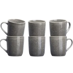 New Bjorn 6 Mugs en Grès Stellar gris/anthracite - 40 cl