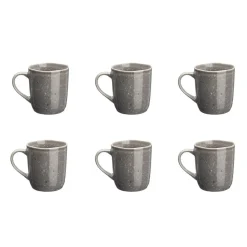 New Bjorn 6 Mugs en Grès Stellar gris/anthracite - 40 cl