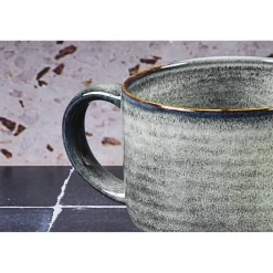 Bjorn 6 Mugs en Grès Zen gris/bleu - 40 cl