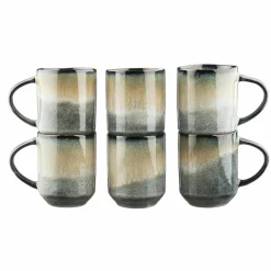 New Bjorn 6 Mugs Genesis bleu/gris kaki - 40 cl