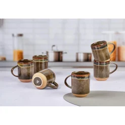 Discount Bjorn 4 Mugs Genesis marron volcanique - 40 cl