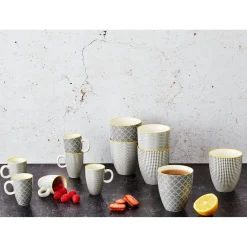 Discount Bjorn 6 Mugs Pattern Eclipse gris anthracite - 30 cl