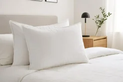 Sale Home Collection 2 Oreillers en Plumes blancs