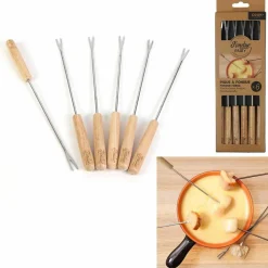 Cook Concept 6 Piques à fondue bois/inox