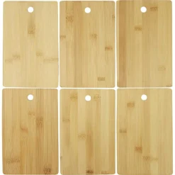 Cook Concept 6 Planches à découper avec socle marron/noir - 16x30x5 cm