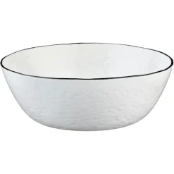 Hot Bjorn 2 Saladiers en Grès Pure blanc neige - 38x16.5x39 cm