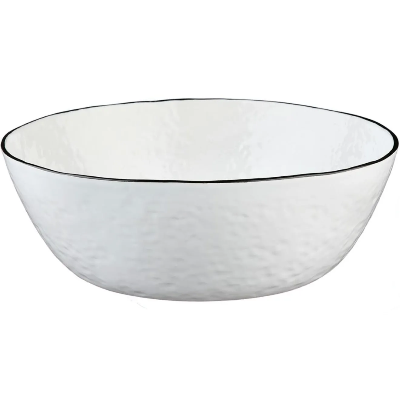 Hot Bjorn 2 Saladiers en Grès Pure blanc neige - 38x16.5x39 cm