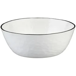 Hot Bjorn 2 Saladiers en Grès Pure blanc neige - 38x16.5x39 cm