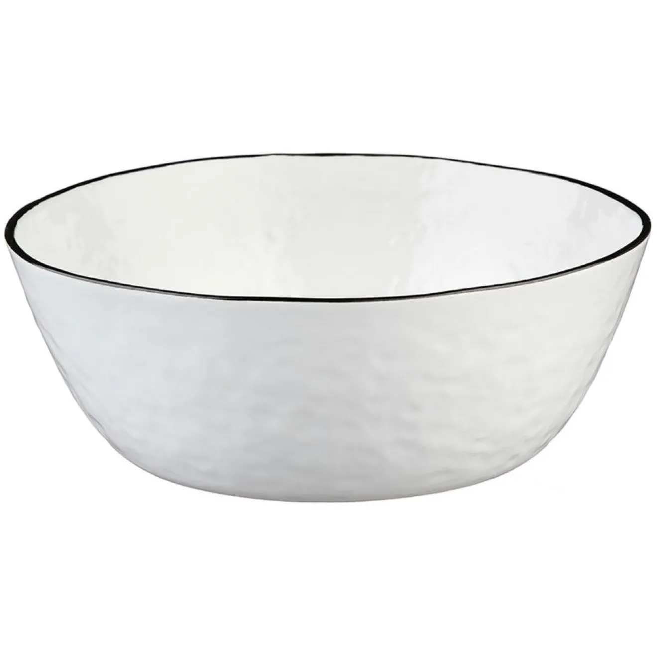 Hot Bjorn 2 Saladiers en Grès Pure blanc neige - 38x16.5x39 cm