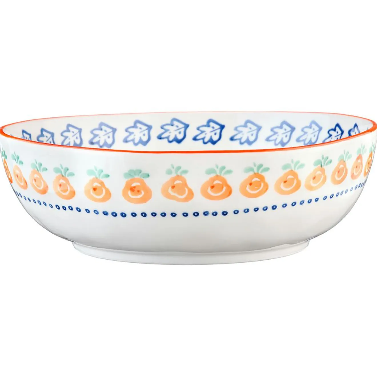 Bjorn 2 Saladiers en Porcelaine Napoli multicolores - 35x17.7x35.3 cm