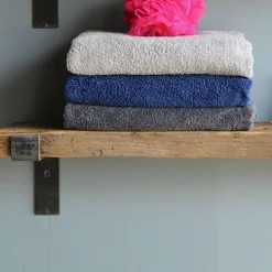 Wooden Art 2 Étagères murales noyer noires - 60x16x14 cm