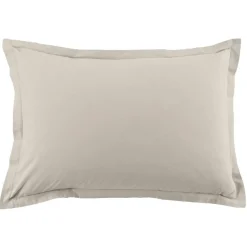 Blanc Passion 2 Taies d'oreiller en coton unies ivoires