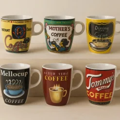 Sale Novastyl 6 Tasses À Café OldSchool 20Cl PorcelaineDecors Assortis