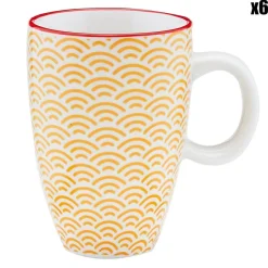 Bjorn 6 Tasses à café Pattern Color jaune/rouge - 9 cl