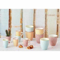 Bjorn 6 Tasses à café Pattern Color jaune/rouge - 9 cl