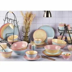 Bjorn 6 Tasses à café Pattern Color jaune/rouge - 9 cl