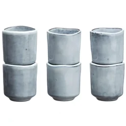 Bjorn 6 Tasses en Grès Cloud gris clair - 12 cl